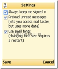 Gmail App Mobile settings
